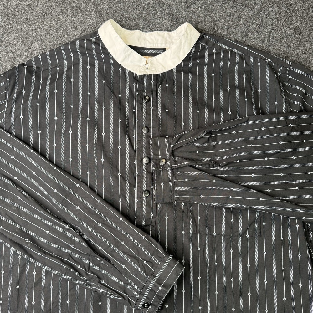 Scully RangeWear Pinkerton Stripe Shirt Womens XL Black White Western RW157